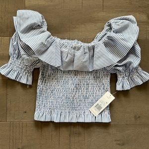 Girls off shoulder ruffle top